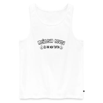 BESTER Neffe - Männer Premium Bio Tank Top - Weiß - Vorne - Michal (187cm)