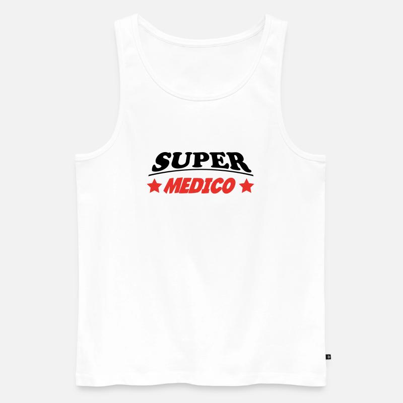 SUPER MEDICO - Männer Premium Bio Tank Top - Weiß