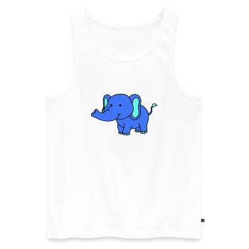 elephant - Men's Premium Organic Tank Top - white - Front - AI Model Male 178 light (178cm)