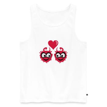 Amour monstre - Débardeur bio Premium Homme - blanc - Devant - Michal (187cm)