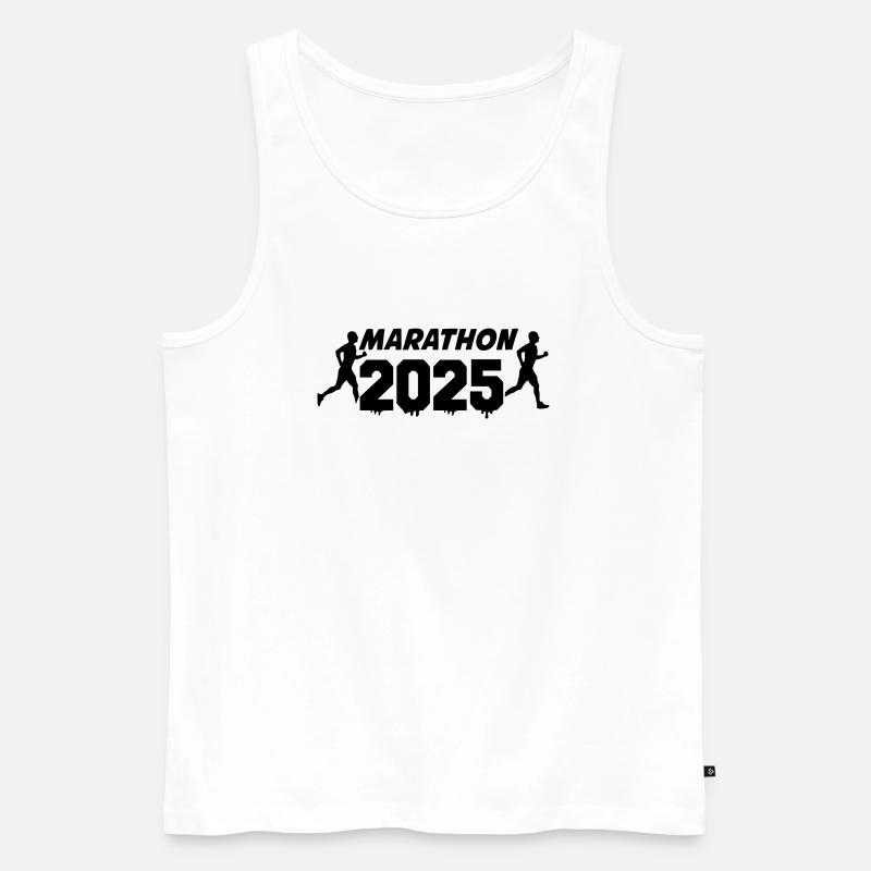 Marathon 2025 - Männer Premium Bio Tank Top - Weiß