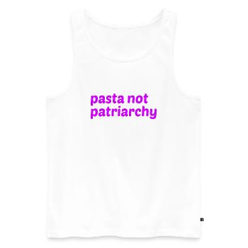 Pasta not patriarchy saying - Men's Premium Organic Tank Top - white - Front - Michal (187cm)