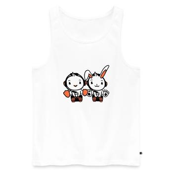Bunny Bird Chick 2 Gamer Gaming Play Controller - Men's Premium Organic Tank Top - white - Front - Michal (187cm)