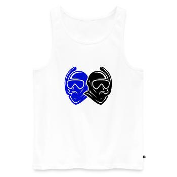 Diver icon - Men's Premium Organic Tank Top - white - Front - Michal (187cm)