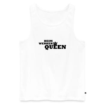 Heimwerker Queen - Männer Premium Bio Tank Top - Weiß - Vorne - Michal (187cm)
