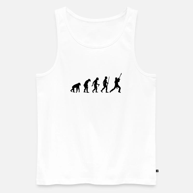Electro Guitar Evolution - Men's Premium Organic Tank Top - white