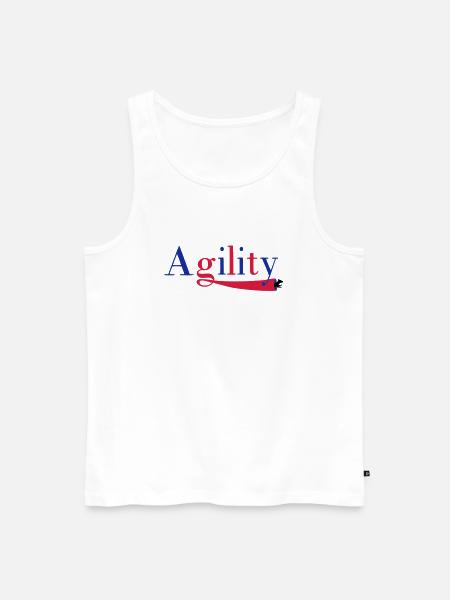 Agility tunnel - Men's Premium Organic Tank Top - white