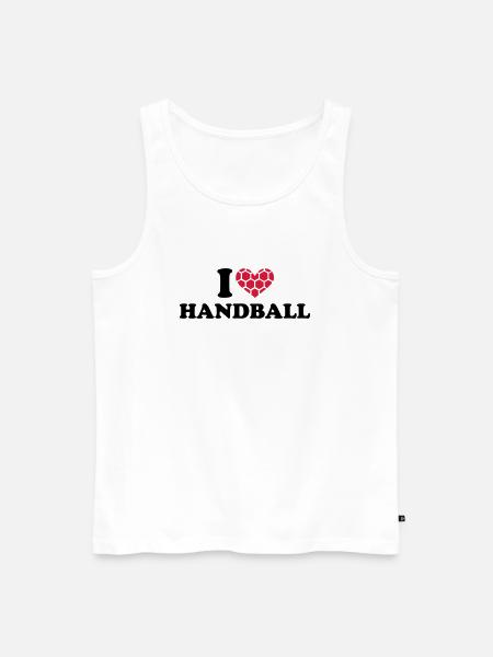I Love Handball - Men's Premium Organic Tank Top - white
