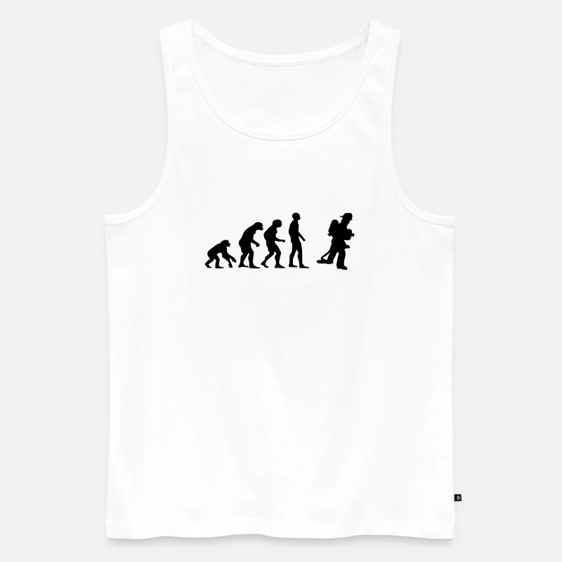 evolution Feuerwehrmann - Männer Premium Bio Tank Top - Weiß