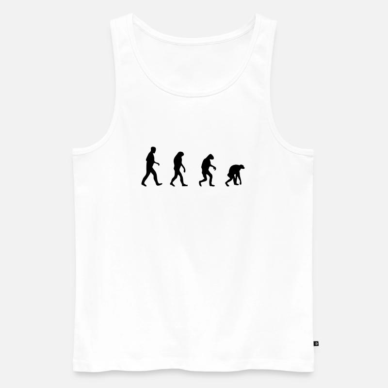 evolution backwards - Débardeur bio Premium Homme - blanc