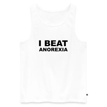 Anorexia - Männer Premium Bio Tank Top - Weiß - Vorne - AI Model Male 178 light (178cm)