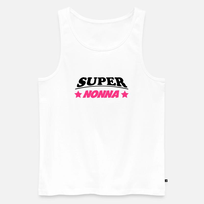 Super nonna - Männer Premium Bio Tank Top - Weiß
