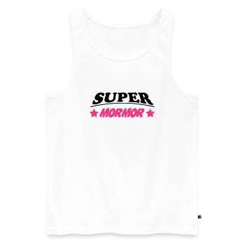 Super mormor - Men's Premium Organic Tank Top - white - Front - Michal (187cm)
