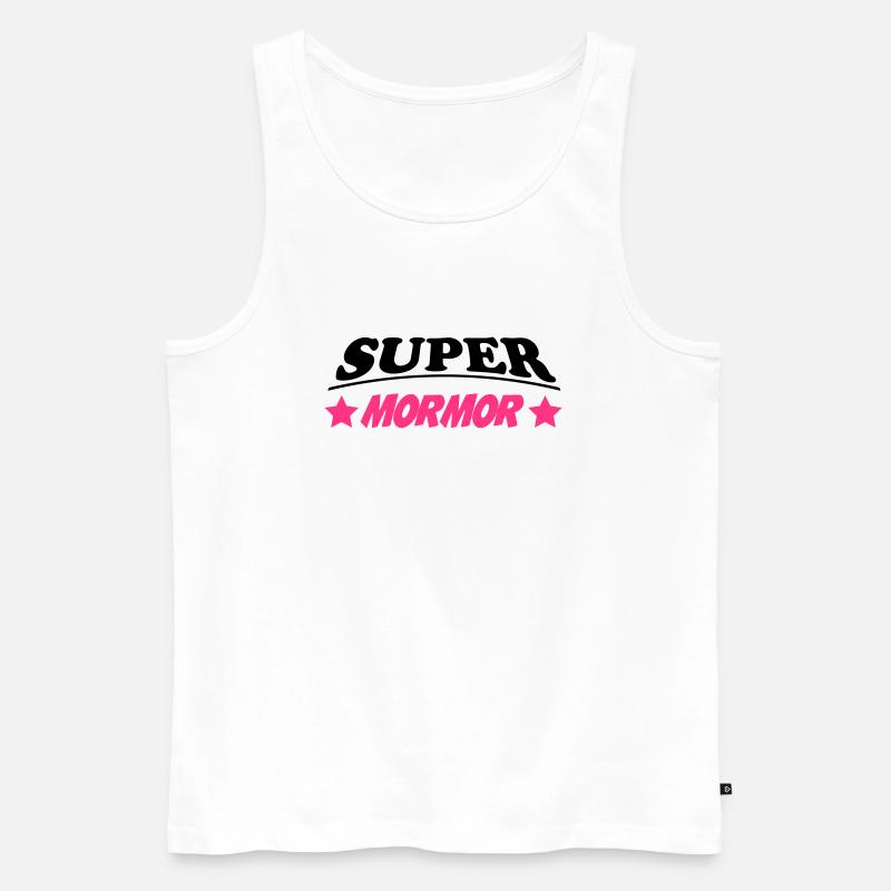 Super mormor - Männer Premium Bio Tank Top - Weiß