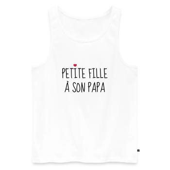Petite fille à son Papa - Naissance - Enfant - Débardeur bio Premium Homme - blanc - Devant - Michal (187cm)