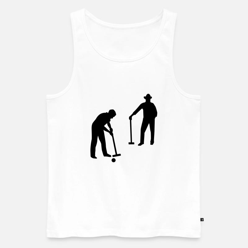 Krocket - Männer Premium Bio Tank Top - Weiß