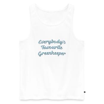 Everybodys favourite greenkeeper funny t - Men's Premium Organic Tank Top - white - Front - Michal (187cm)