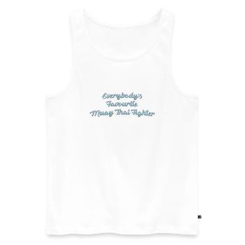 Everybodys favourite muay thai fighter f - Men's Premium Organic Tank Top - white - Front - Michal (187cm)