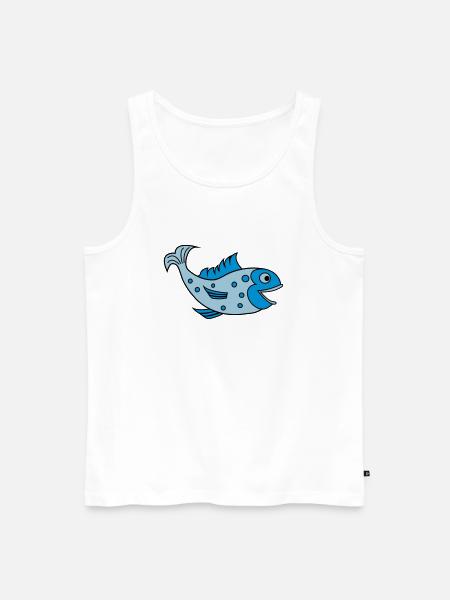 fisch - Men's Premium Organic Tank Top - white