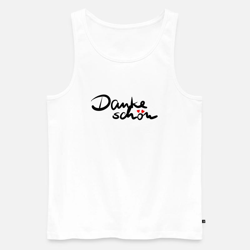 Dankeschön - Männer Premium Bio Tank Top - Weiß