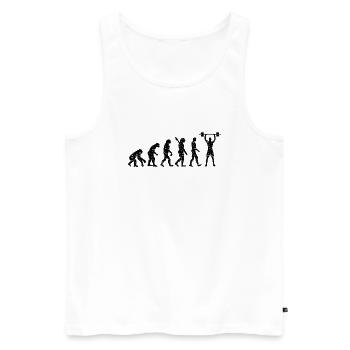 Fitness Bodybuilder Athlètes Entraînement en force musculaire - Débardeur bio Premium Homme - blanc - Devant - Michal (187cm)