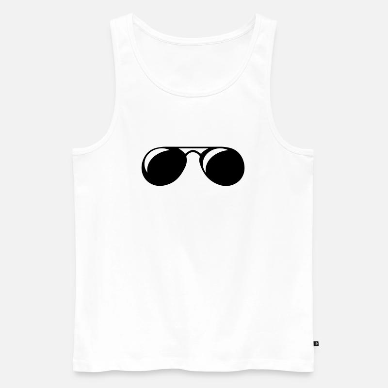 sonnenbrille - Männer Premium Bio Tank Top - Weiß