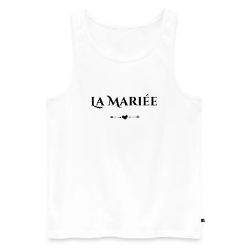 The Bride Heart - Bride-to-be - Men's Premium Organic Tank Top - white - Front - Michal (187cm)