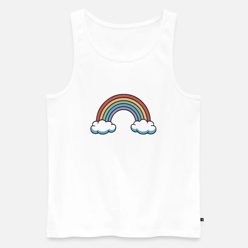 süßer Regenbogen - Männer Premium Bio Tank Top - Weiß