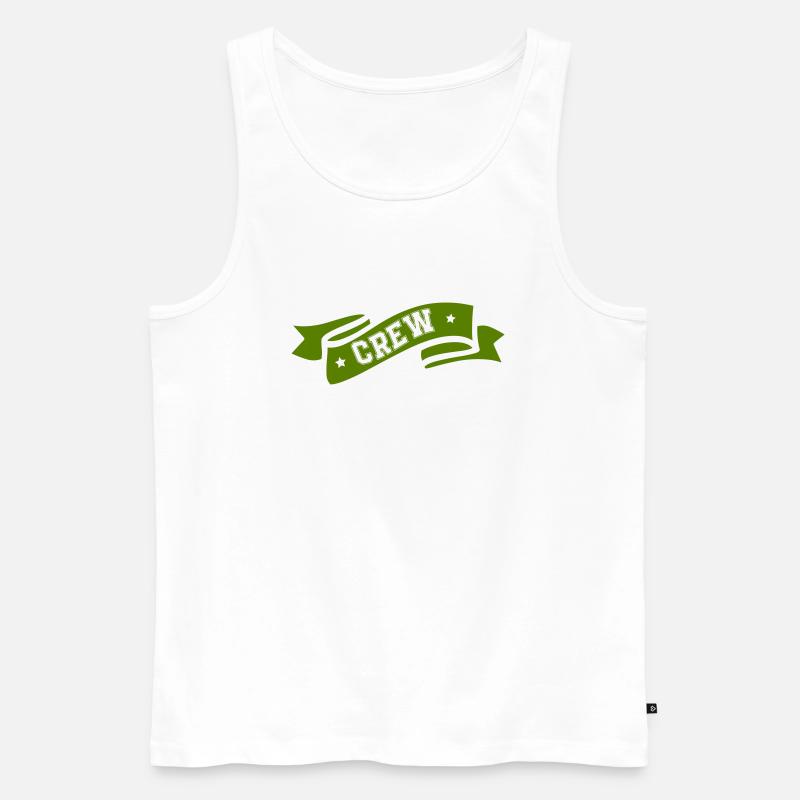 Crew - Männer Premium Bio Tank Top - Weiß