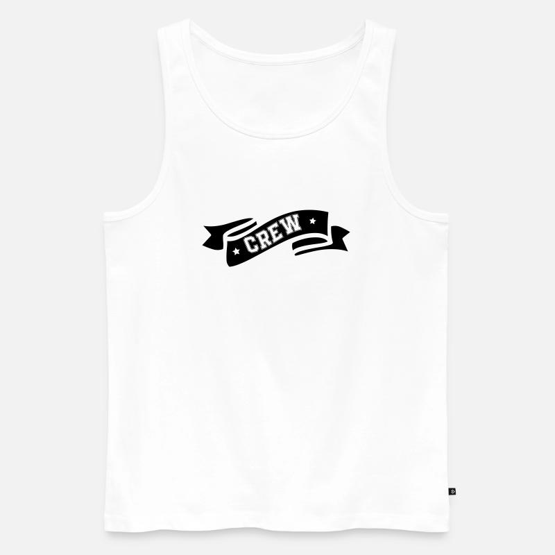 Crew - Männer Premium Bio Tank Top - Weiß