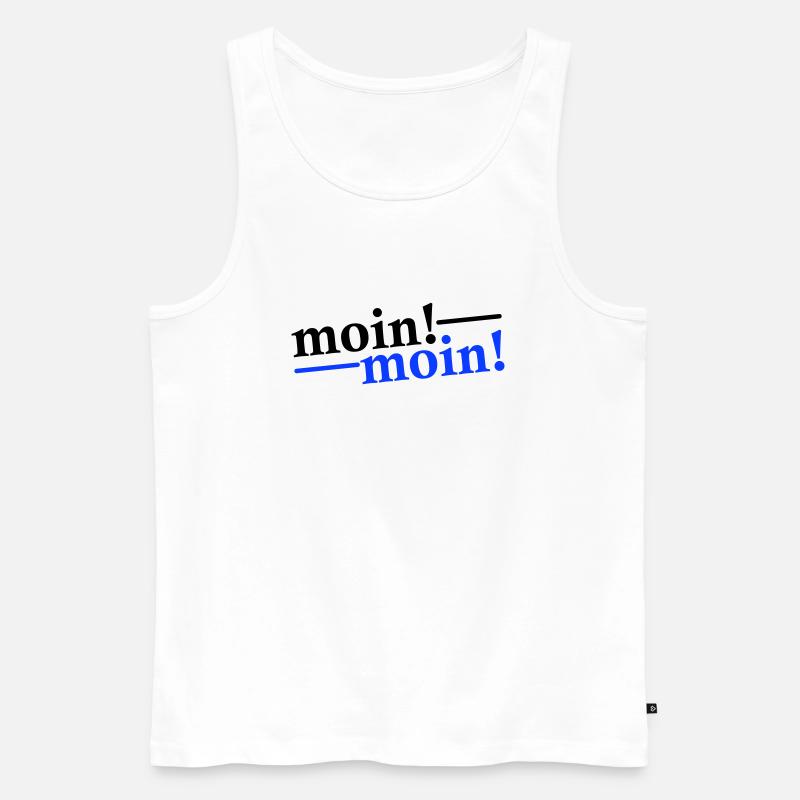 Moin Moin Gruß - Männer Premium Bio Tank Top - Weiß