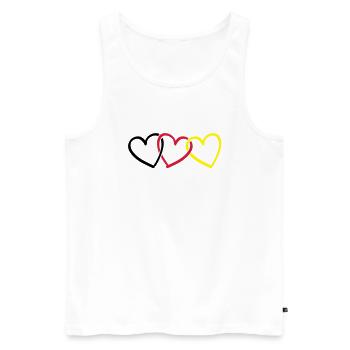 deutschland_herzen__love__f3 - Débardeur bio Premium Homme - blanc - Devant - AI Model Male 178 light (178cm)
