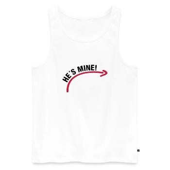 hes_mine_wq2 - Débardeur bio Premium Homme - blanc - Devant - Michal (187cm)