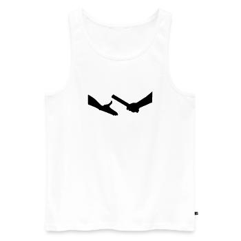 Relay race - Men's Premium Organic Tank Top - white - Front - AI Model Male 178 light (178cm)