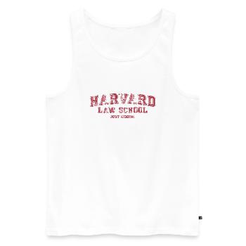 Harvard Law School ... nur ein Scherz - Männer Premium Bio Tank Top - Weiß - Vorne - AI Model Male 178 light (178cm)