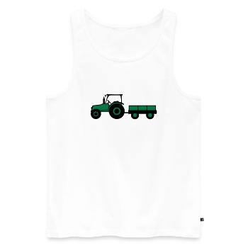 Tractor With Trailer - Débardeur bio Premium Homme - blanc - Devant - Michal (187cm)