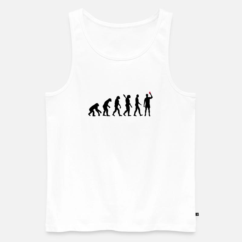 Evolution Referee - Men's Premium Organic Tank Top - white