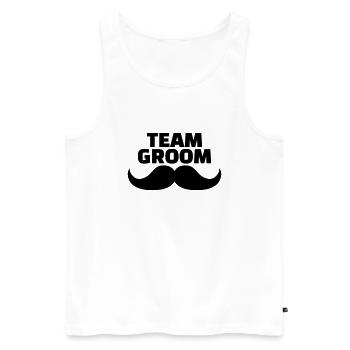Team Groom - Débardeur bio Premium Homme - blanc - Devant - Michal (187cm)