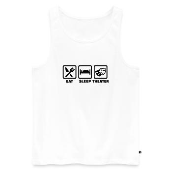 Theater - Männer Premium Bio Tank Top - Weiß - Vorne - AI Model Male 178 light (178cm)