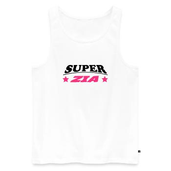 Super zia 111 - Männer Premium Bio Tank Top - Weiß - Vorne - AI Model Male 178 light (178cm)