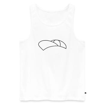 cool cap hat cap capy headwear design cl - Men's Premium Organic Tank Top - white - Front - AI Model Male 178 light (178cm)