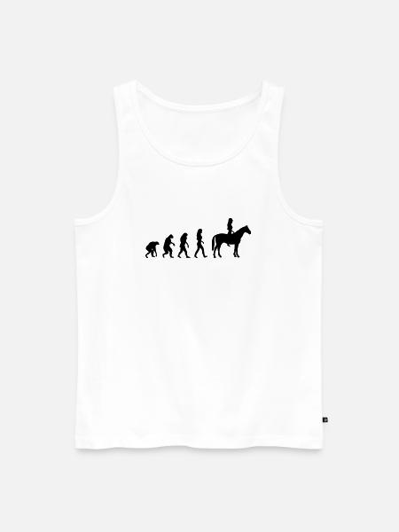 reiterin evolution frauen - Männer Premium Bio Tank Top - Weiß