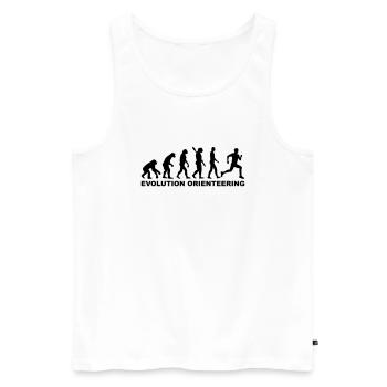 Evolution Orienteering - Men's Premium Organic Tank Top - white - Front - AI Model Male 178 light (178cm)