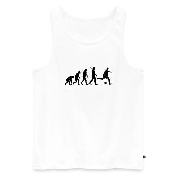 Fußball - Soccer - Männer Premium Bio Tank Top - Weiß - Vorne - Michal (187cm)