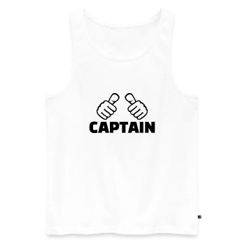 Capitaine - Débardeur bio Premium Homme - blanc - Devant - Michal (187cm)