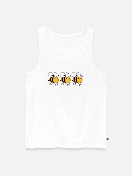 3 busy bees - Men's Premium Organic Tank Top - white