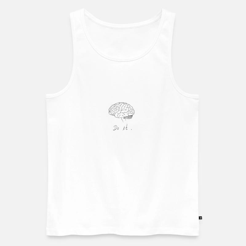 Brainstormer Tee - Männer Premium Bio Tank Top - Weiß