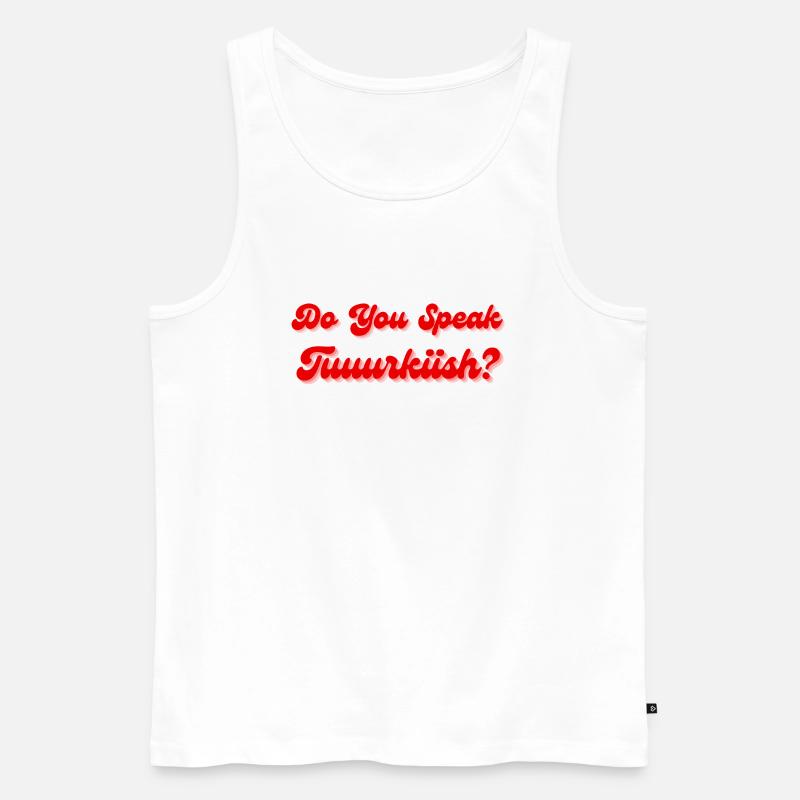 Sprechen Sie Türkisch - Männer Premium Bio Tank Top - Weiß