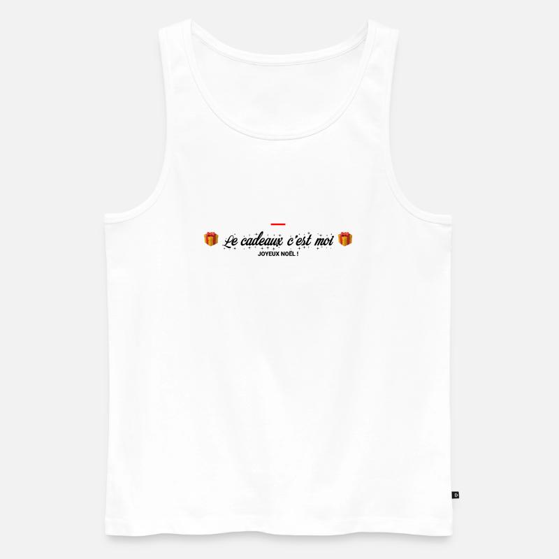 FROHE WEIHNACHTEN - Männer Premium Bio Tank Top - Weiß