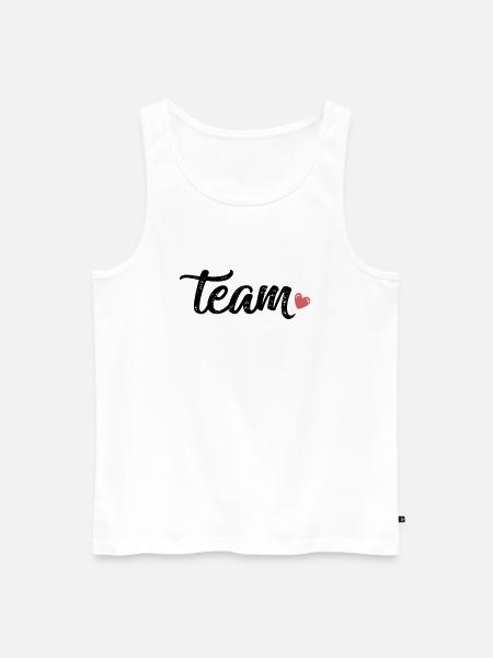 Team Herz - Men's Premium Organic Tank Top - white